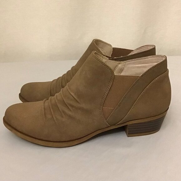 Life Stride 10 Aurora Ankle Boots Women’s Booties Brown Chunky Block Heels - Picture 11 of 11